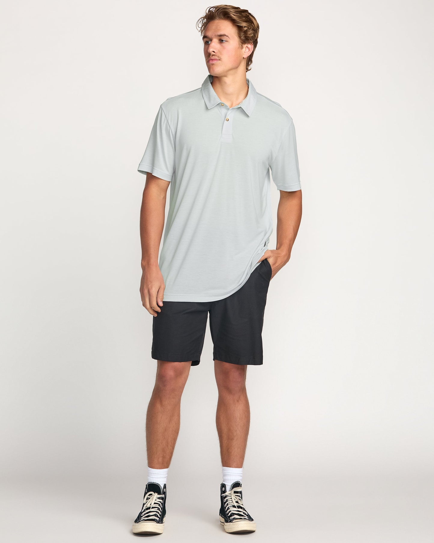 Eclipse Short Sleeve Polo Shirt - Ash Blue