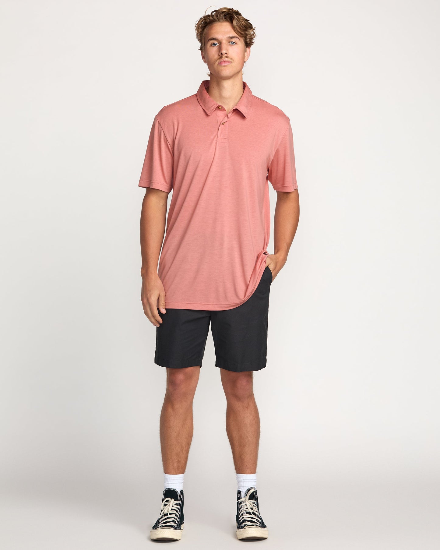 Eclipse Short Sleeve Polo Shirt - Dust Red