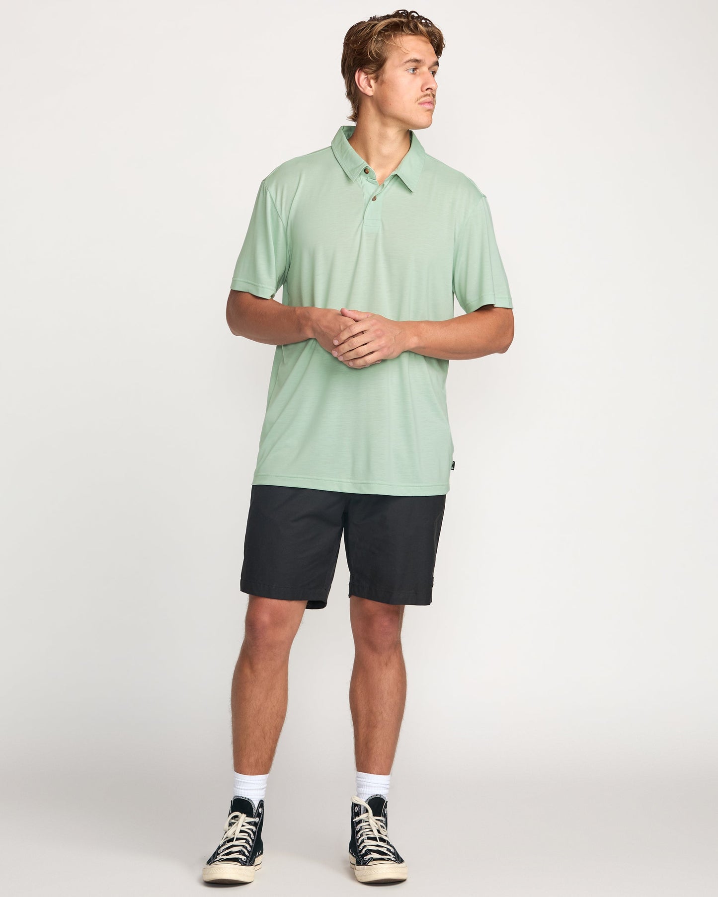 Eclipse Short Sleeve Polo Shirt - Seafoam