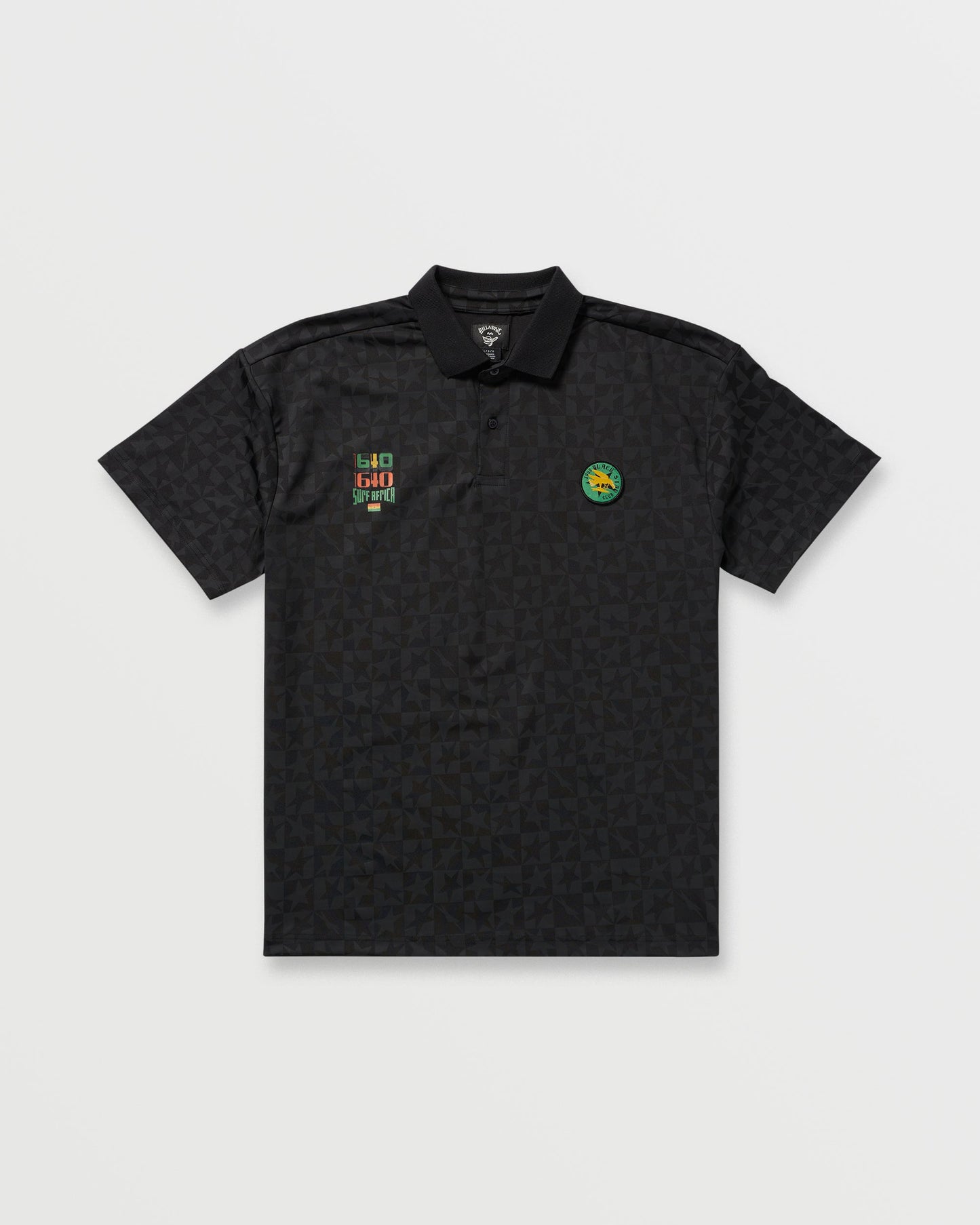 Billabong x Mami Wata Black Star Surf Club Short Sleeve Polo Shirt - Black