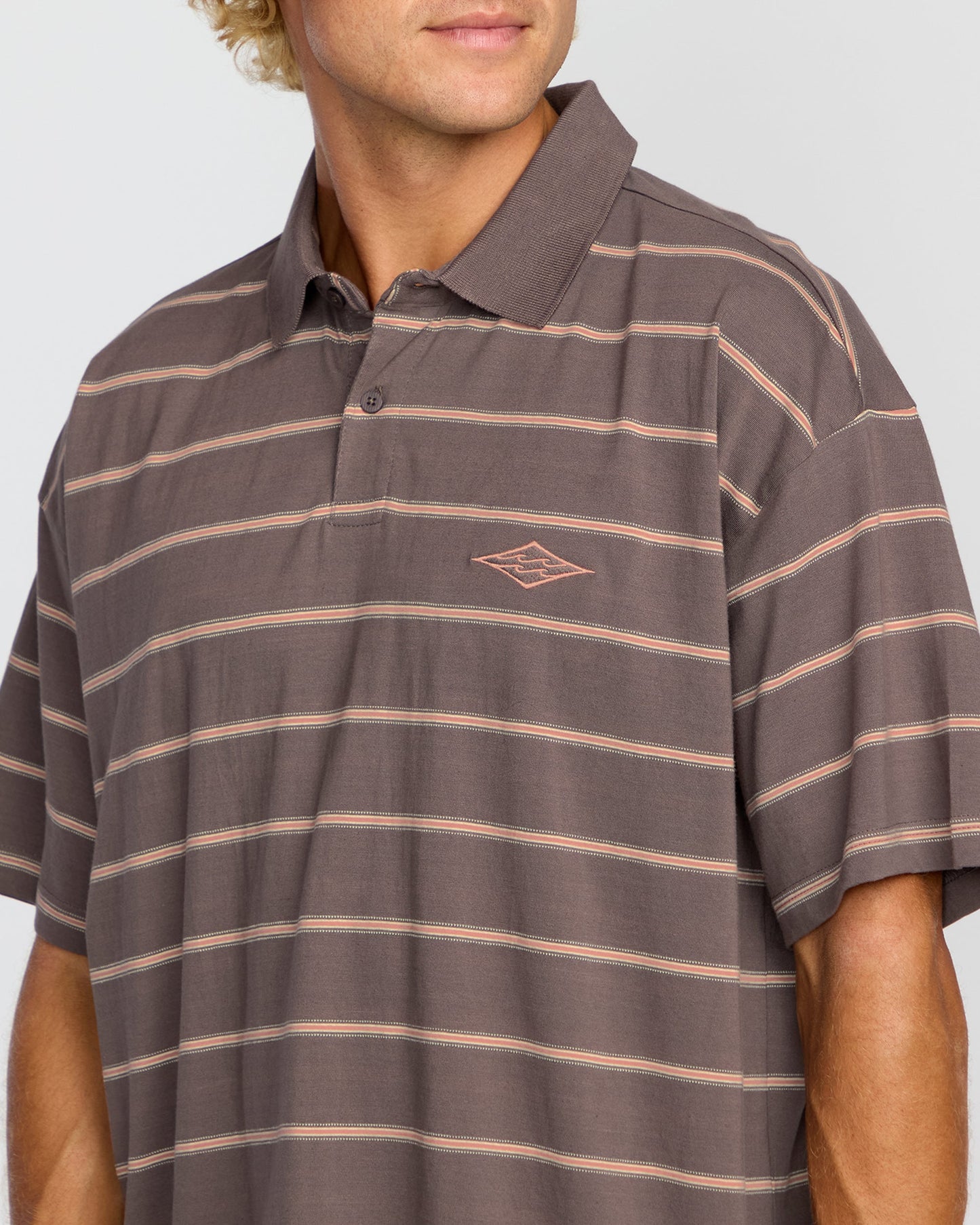 Shibuya Short Sleeve Polo Shirt - Grey Violet