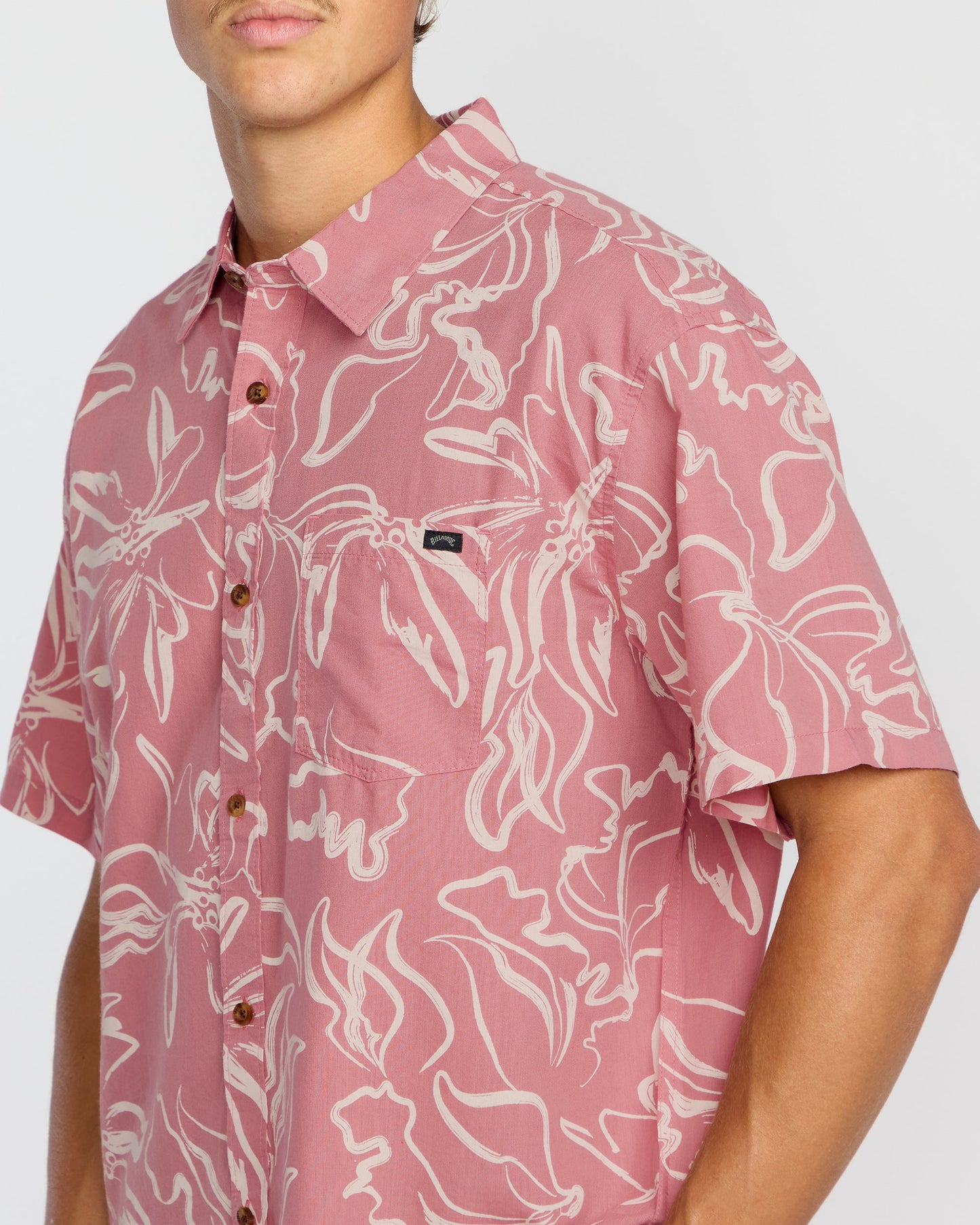 Sundays Short Sleeve Shirt - Faded Rose