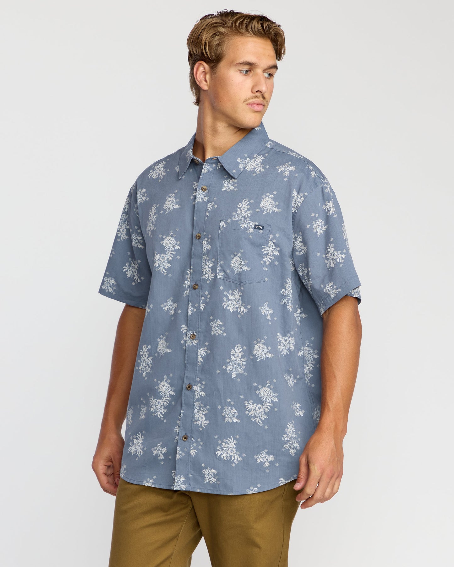 Sundays Mini Short Sleeve Shirt - Steel Blue