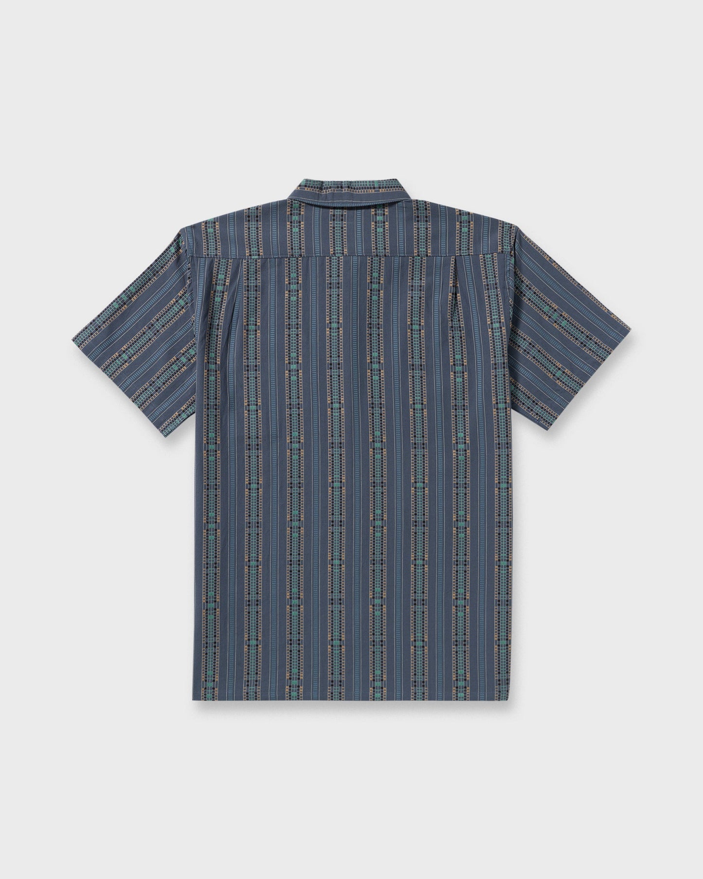 Sundays Jacquard Short Sleeve Shirt - Dark Navy
