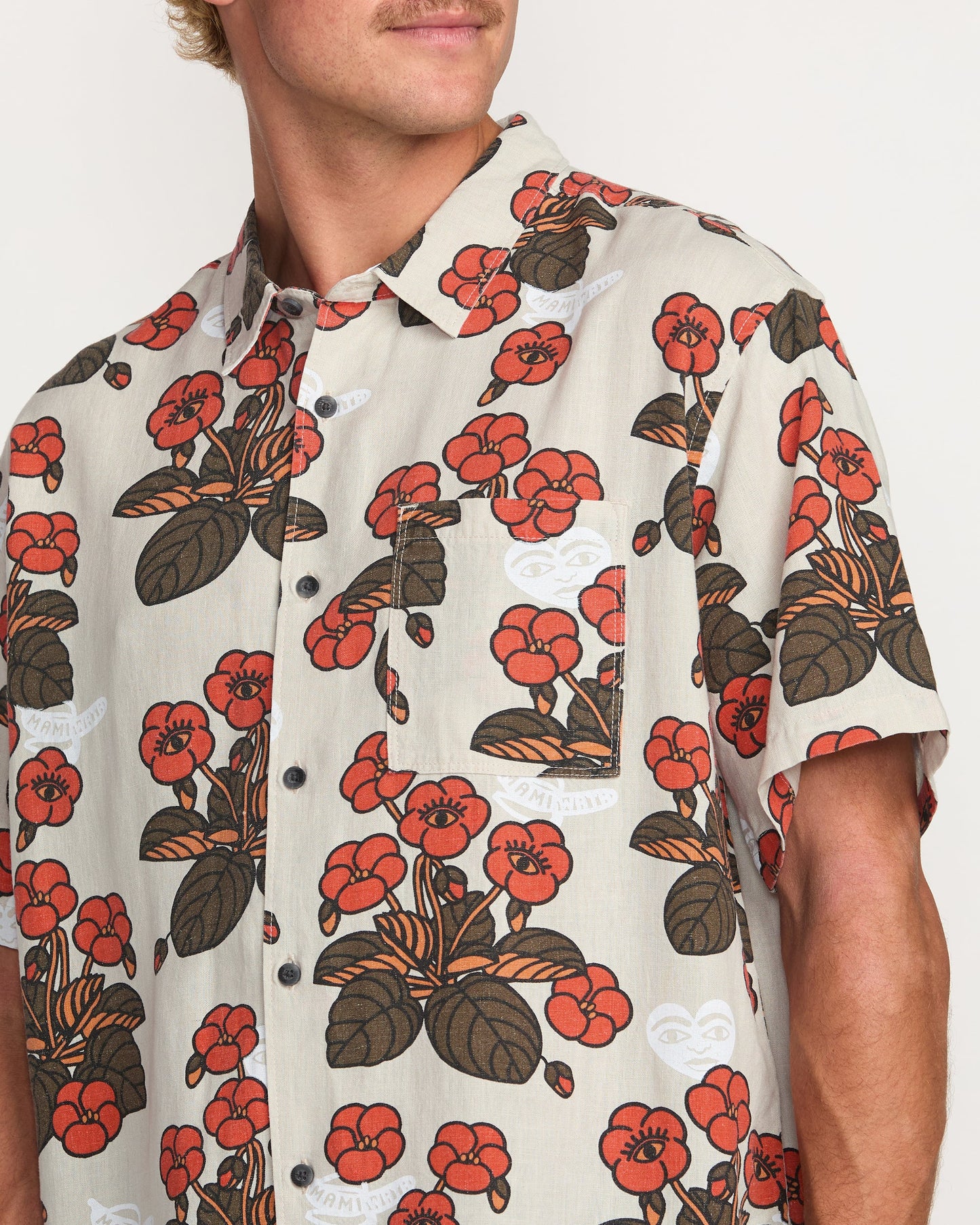 Billabong x Mami Wata Icons Short Sleeve Shirt - Stone