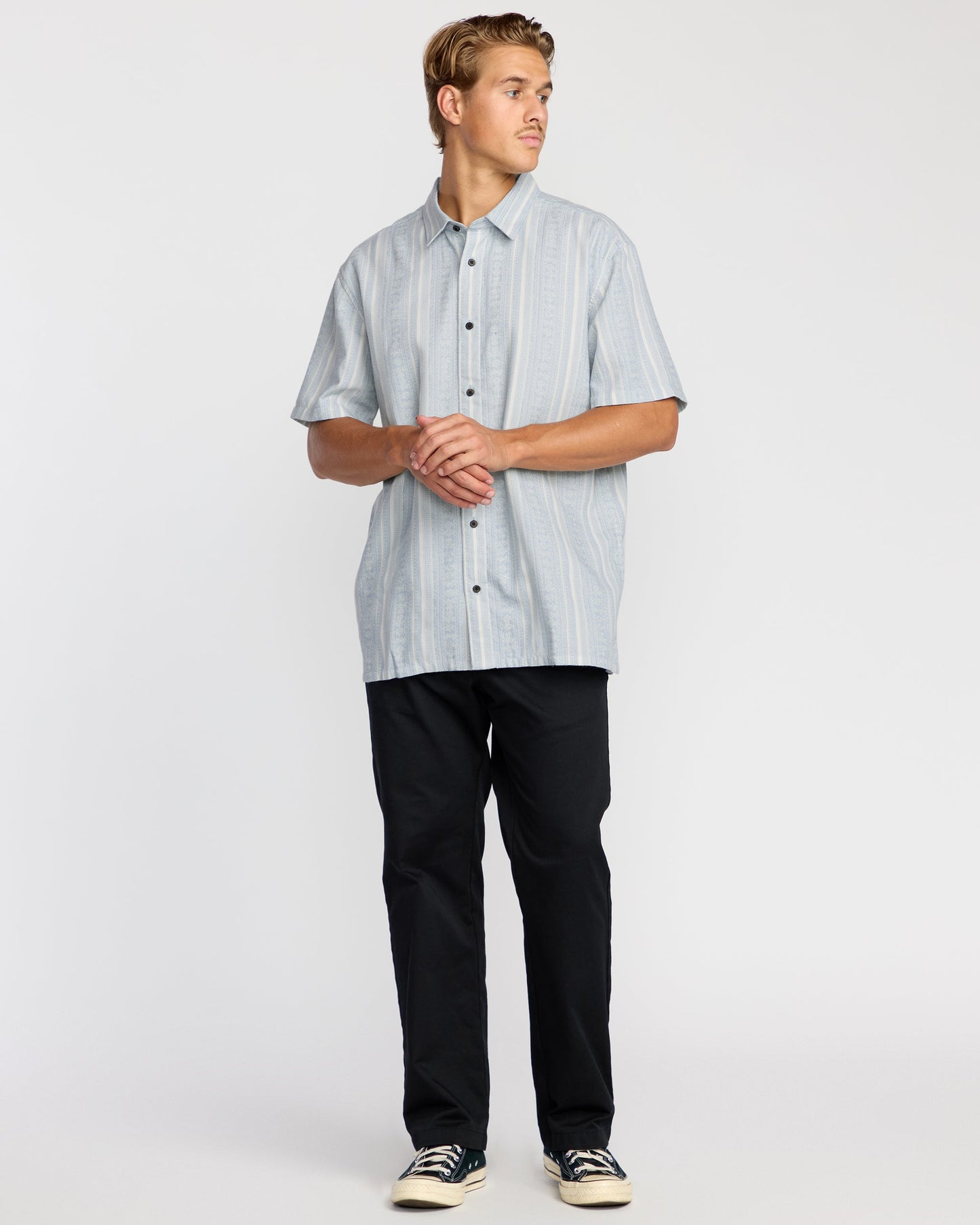 Sunshines Garage Short Sleeve Shirt - Stone Blue