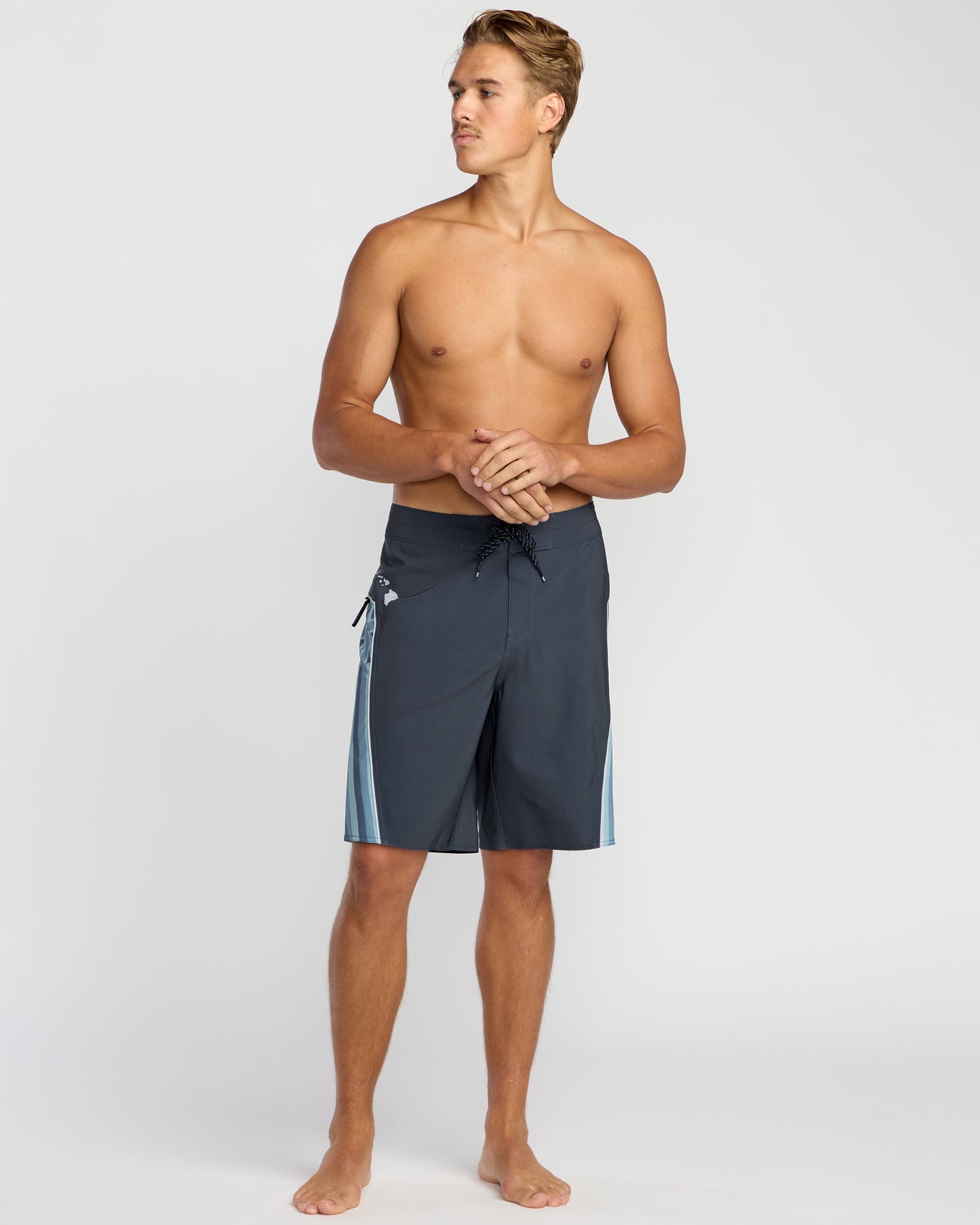 Straddie Pro Hi Boardshorts - Harbor Blue