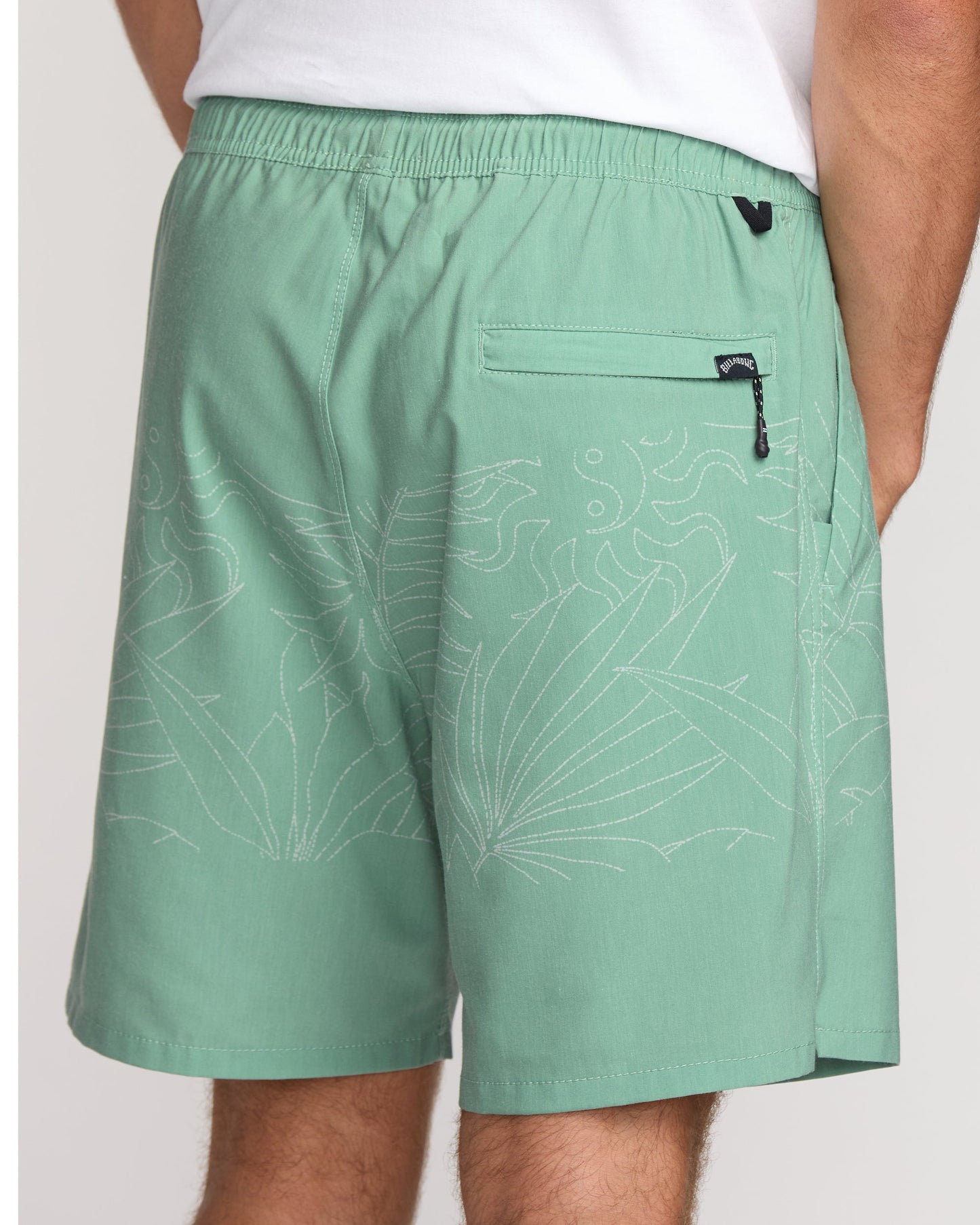 Surftrek Transit Elastic 17" Hybrid Shorts - Mist Green