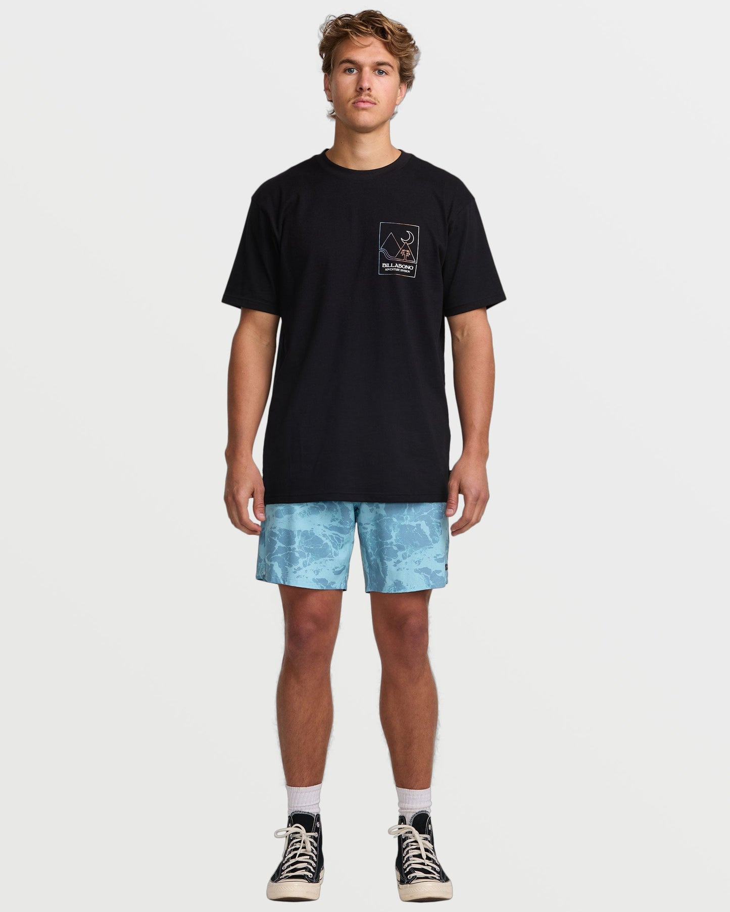 Surftrek Perforated Elastic 17" Hybrid Shorts - Glacier Blue