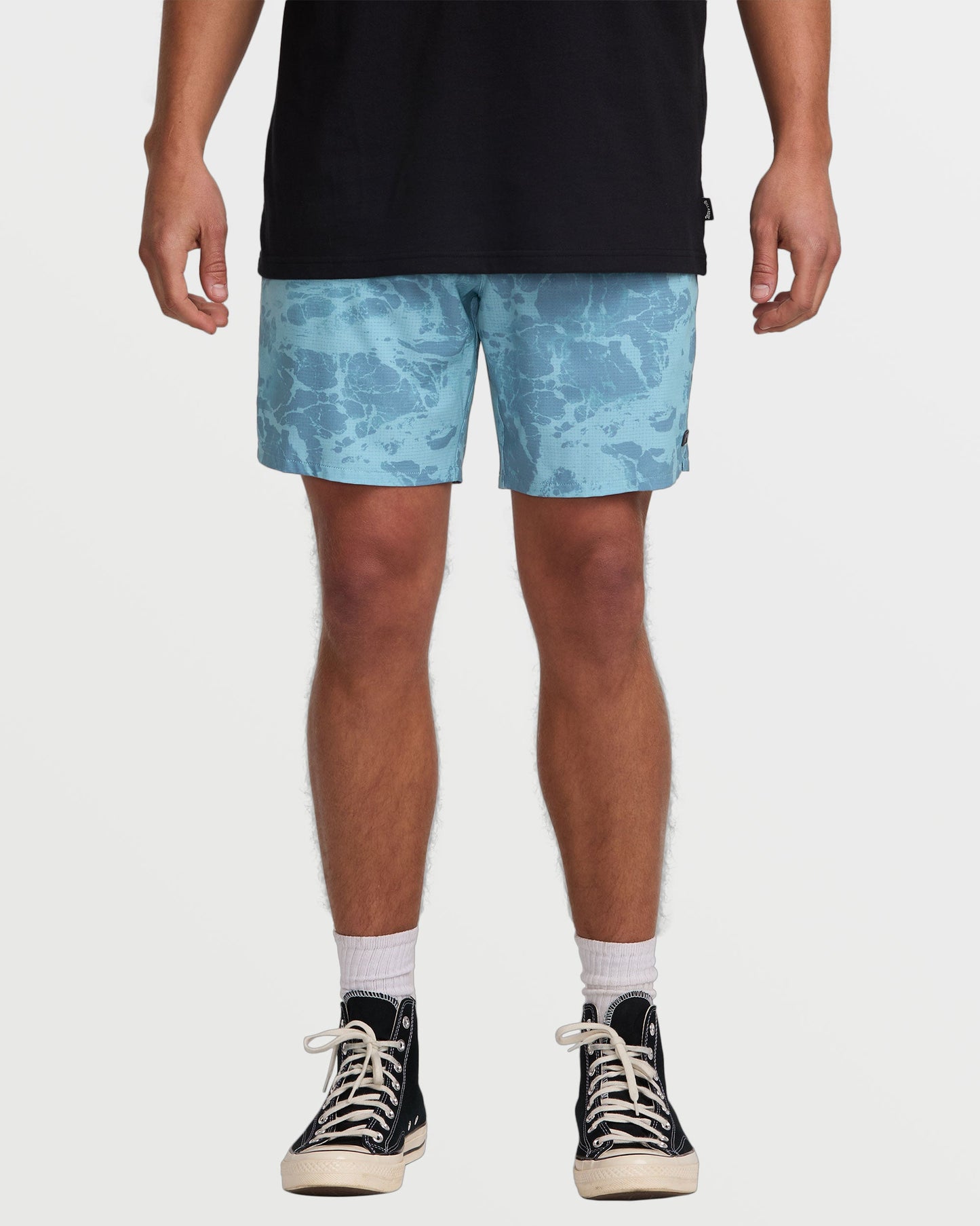 Surftrek Perforated Elastic 17" Hybrid Shorts - Glacier Blue