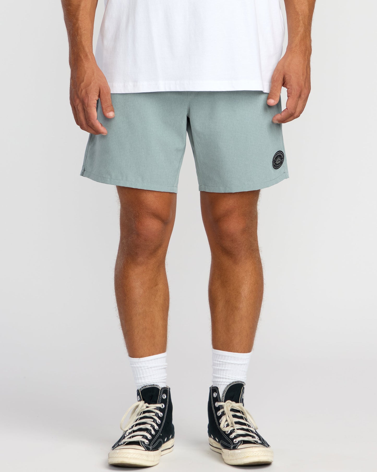 Surftrek Perforated Elastic 17" Hybrid Shorts - Sea Blue