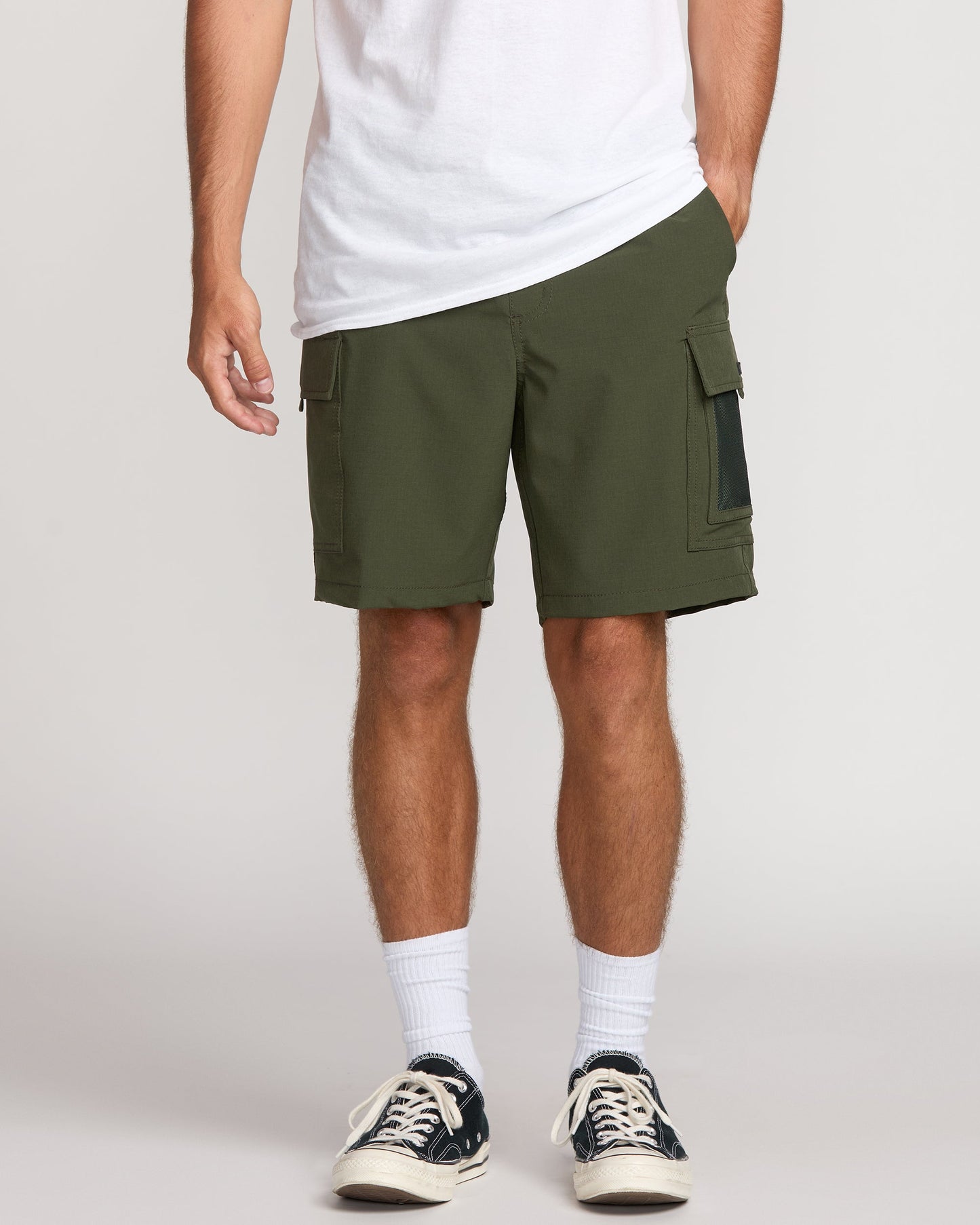 Surftrek Cargo Hybrid Shorts - Dark Military