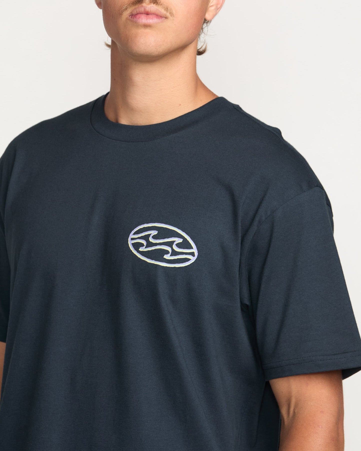Crayon Wave Premium Tee - Navy