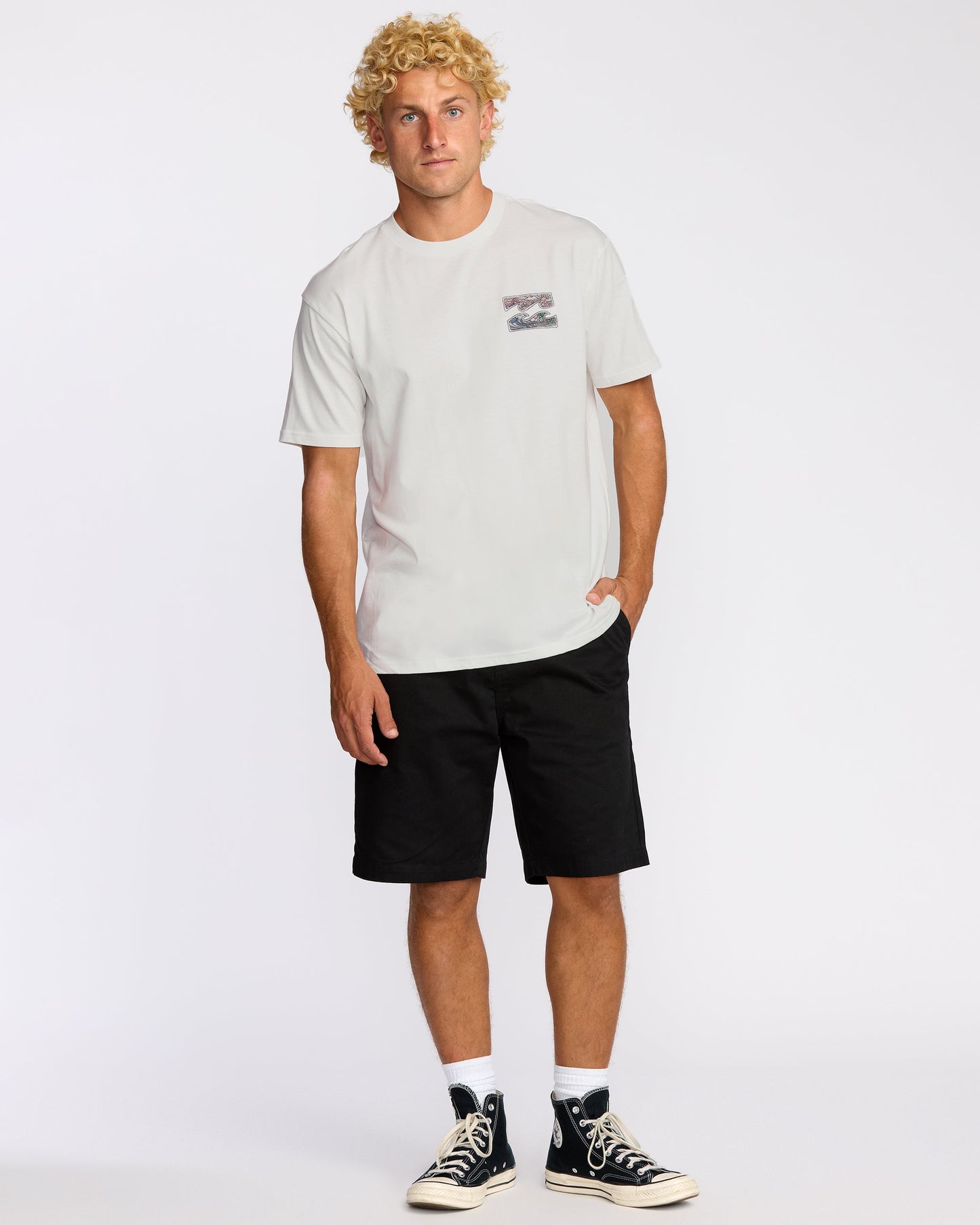 Crayon Wave Premium Short Sleeve T-Shirt - Off White