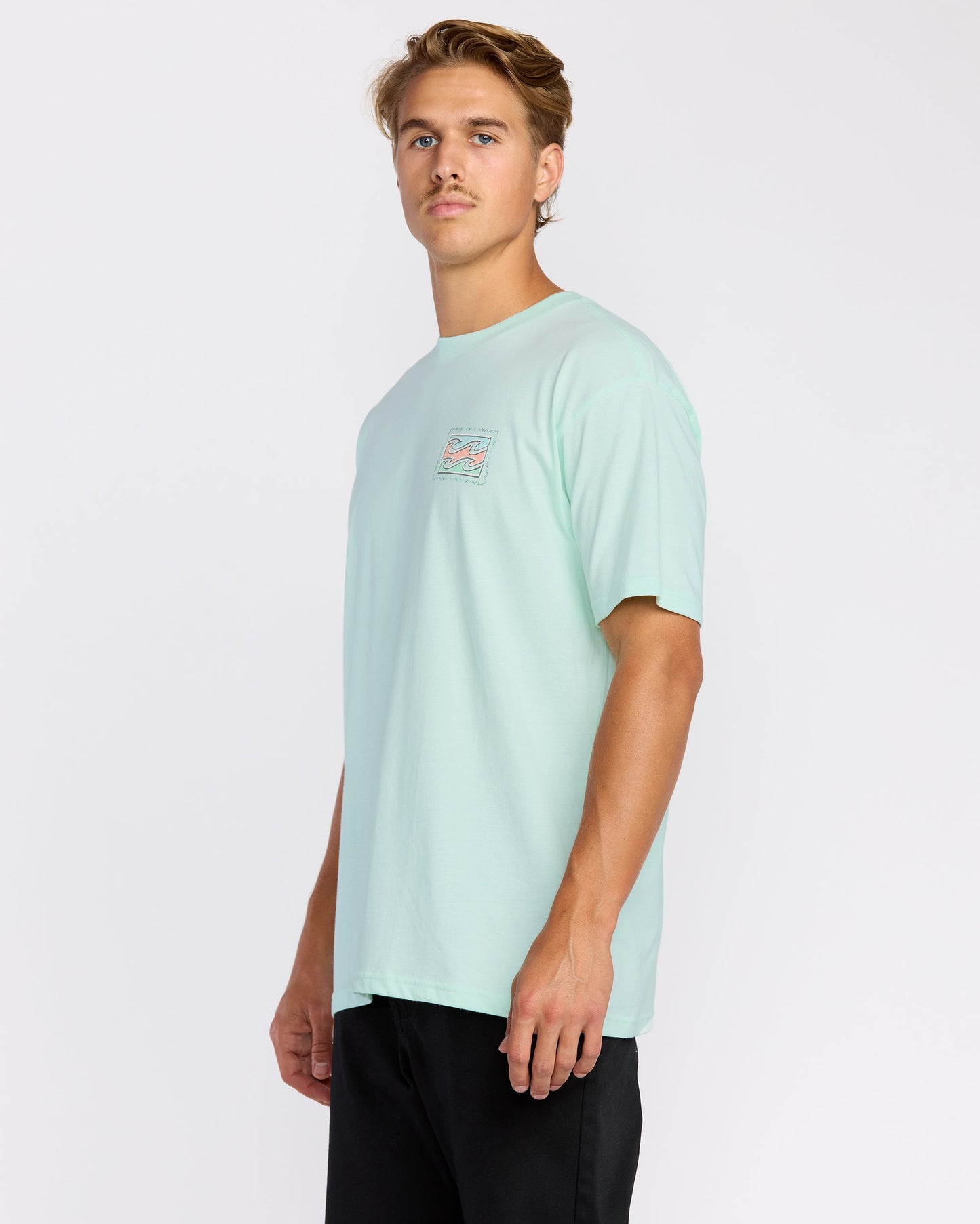 Crayon Wave Premium Short Sleeve T-Shirt - Sea Glass