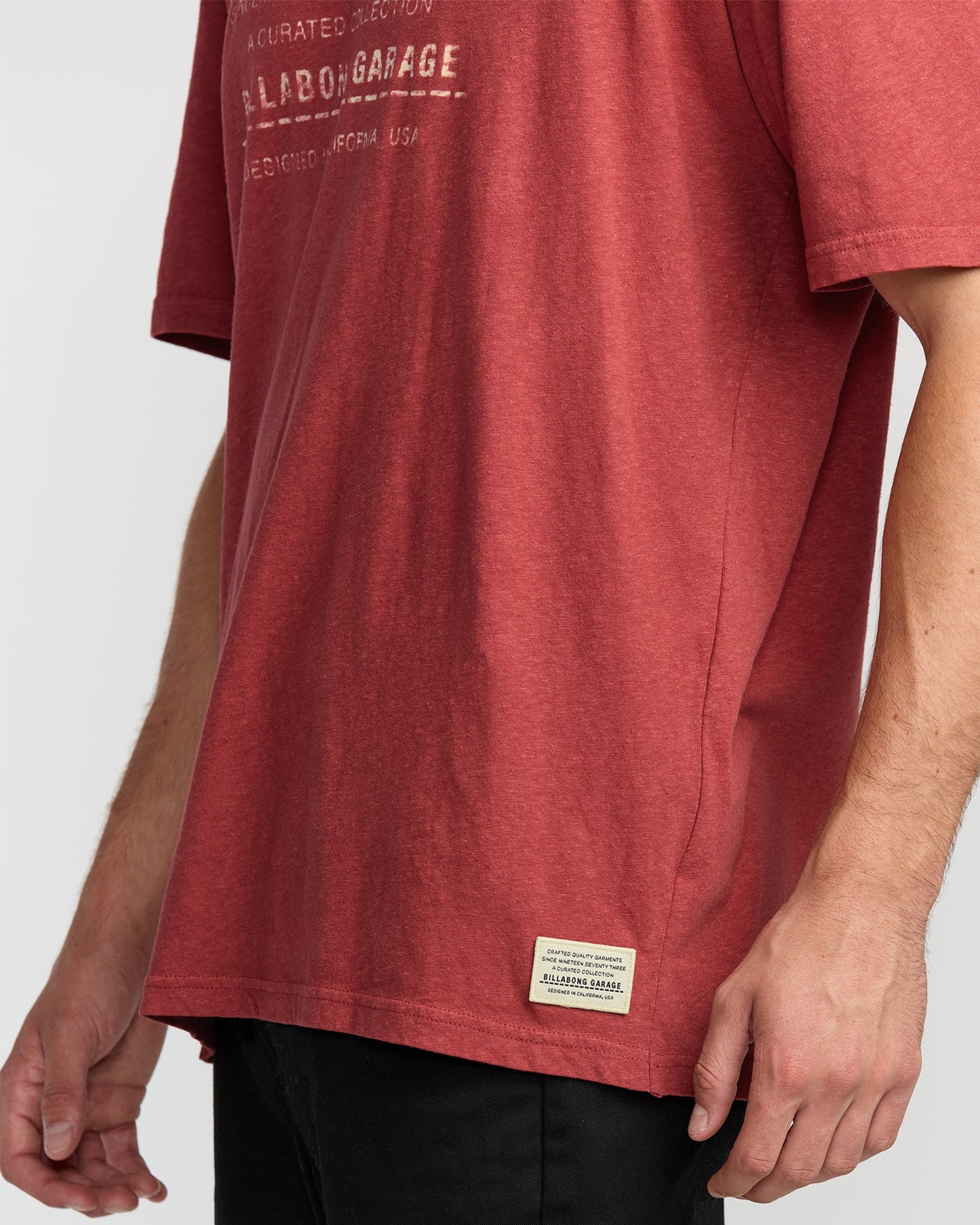 The Label Garage Regular Short Sleeve T-Shirt - Burnt Red