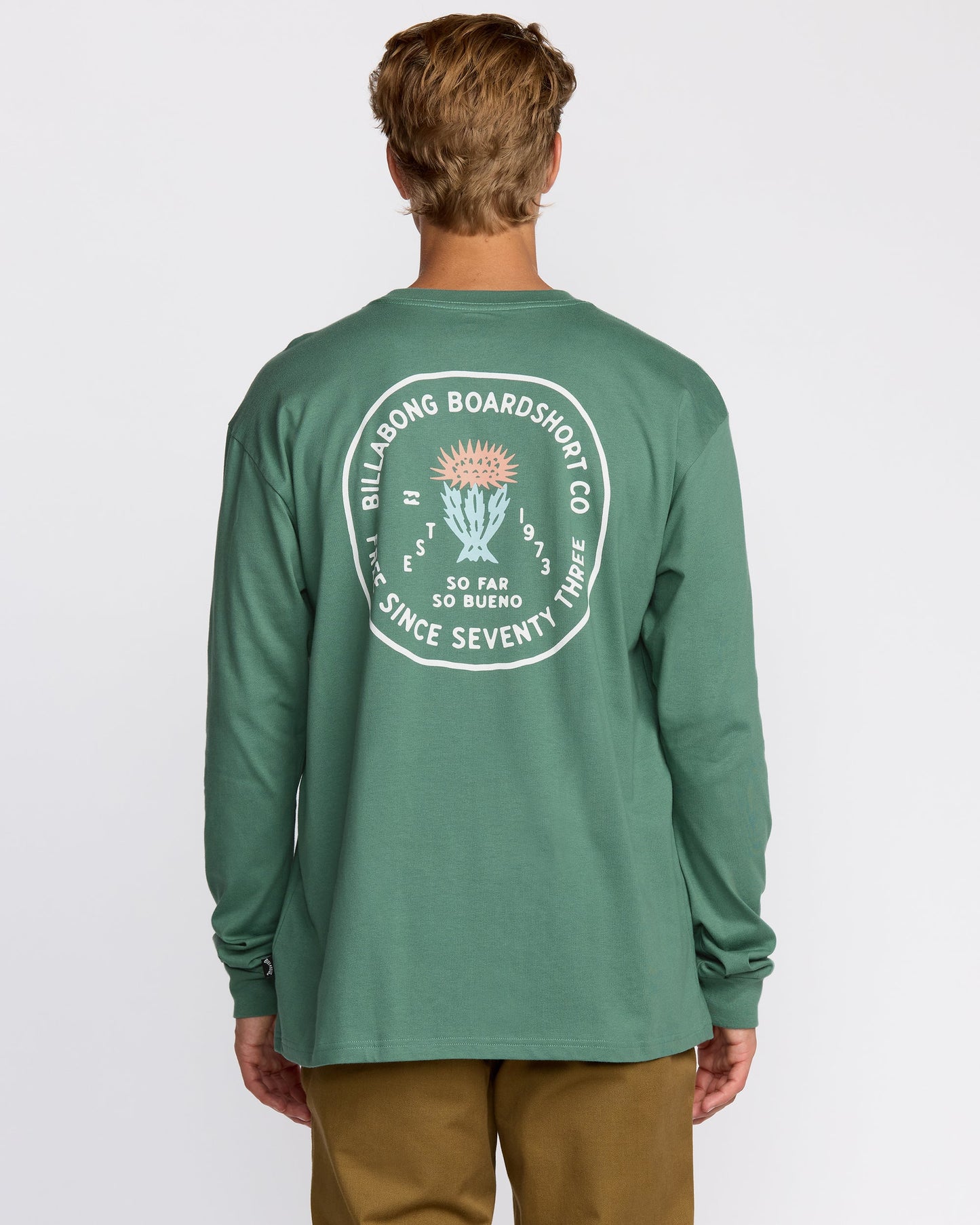 Desert Flower Regular Long Sleeve T-Shirt - Sage Green
