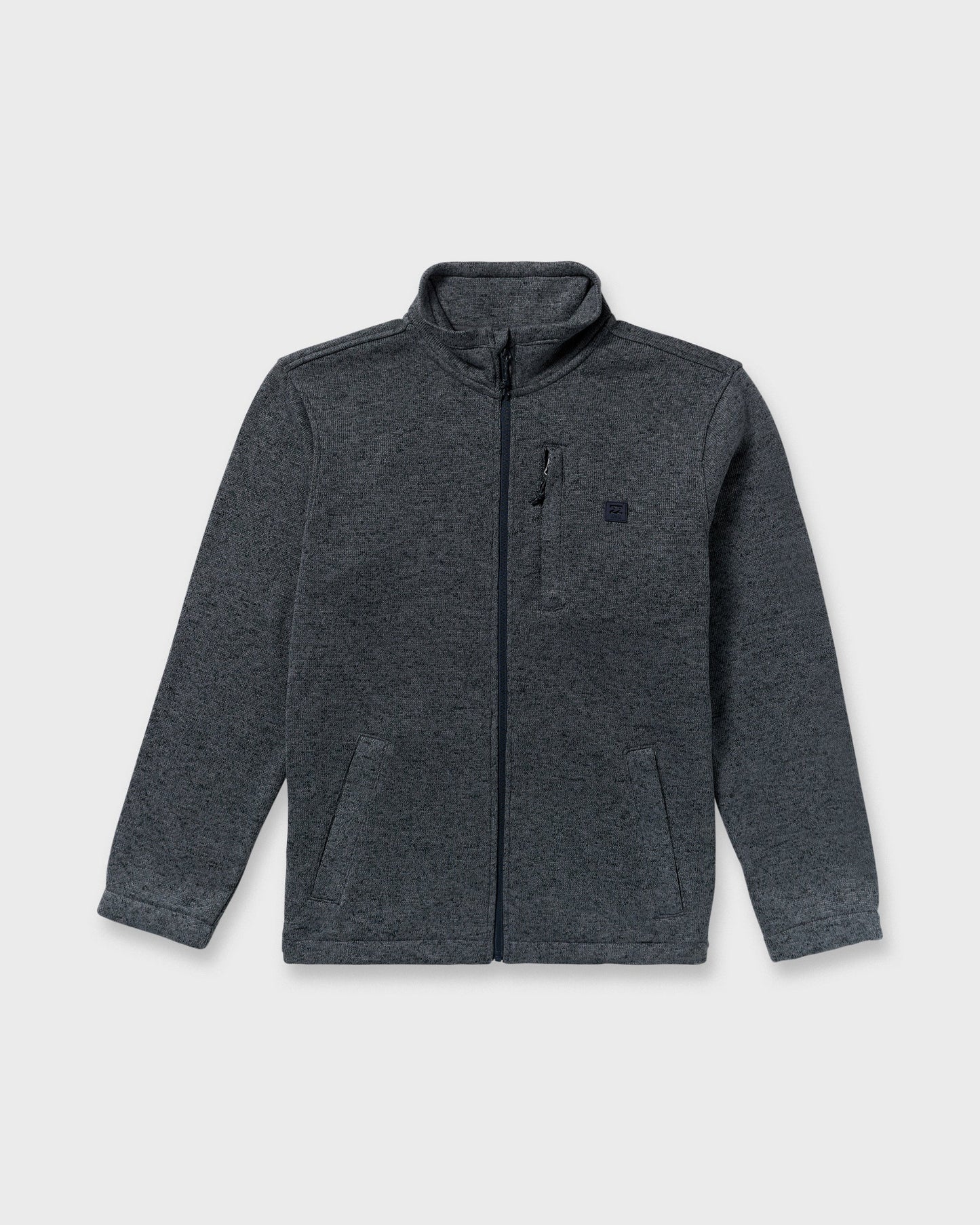 Boundary Mock Neck Zip Sweatshirt - Navy