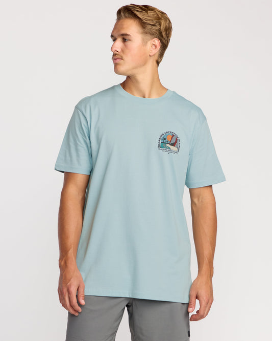 Sundown A/Div Short Sleeve T-Shirt - Dusty Blue
