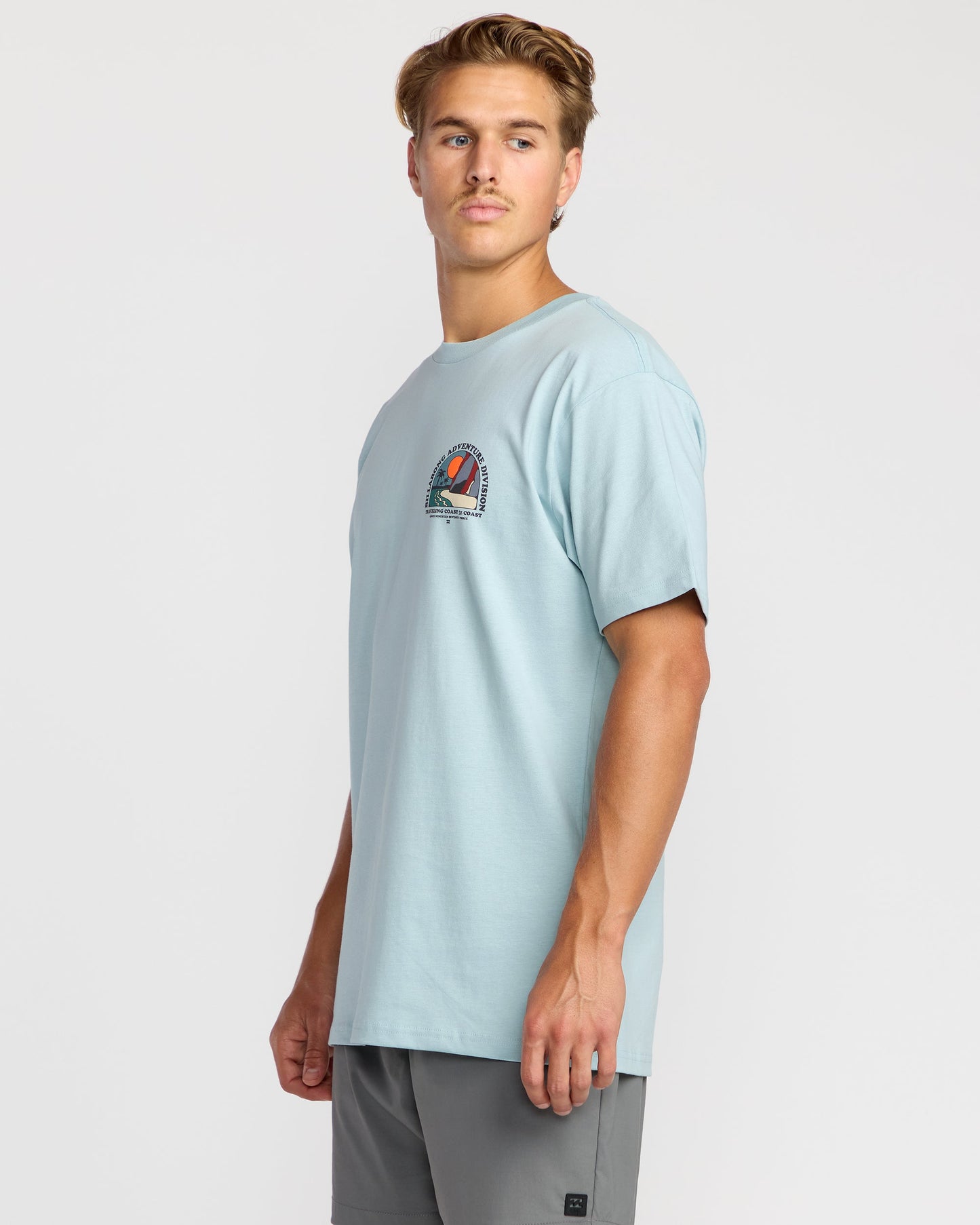 Sundown A/Div Short Sleeve T-Shirt - Dusty Blue