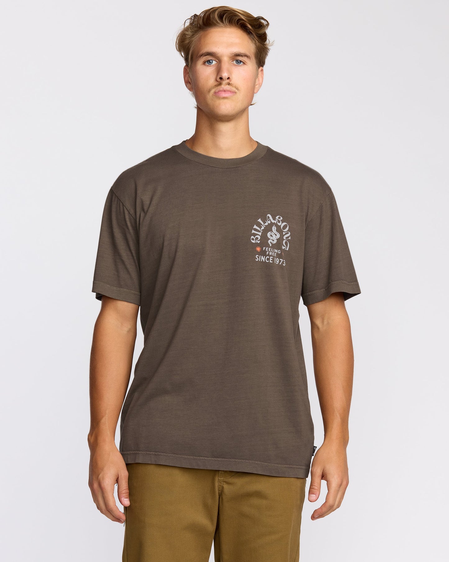 Coiled Premium Wave Wash Short Sleeve T-Shirt - Dark Brown