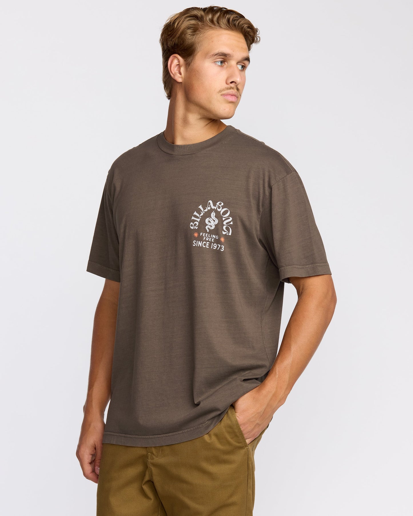 Coiled Premium Wave Wash Short Sleeve T-Shirt - Dark Brown