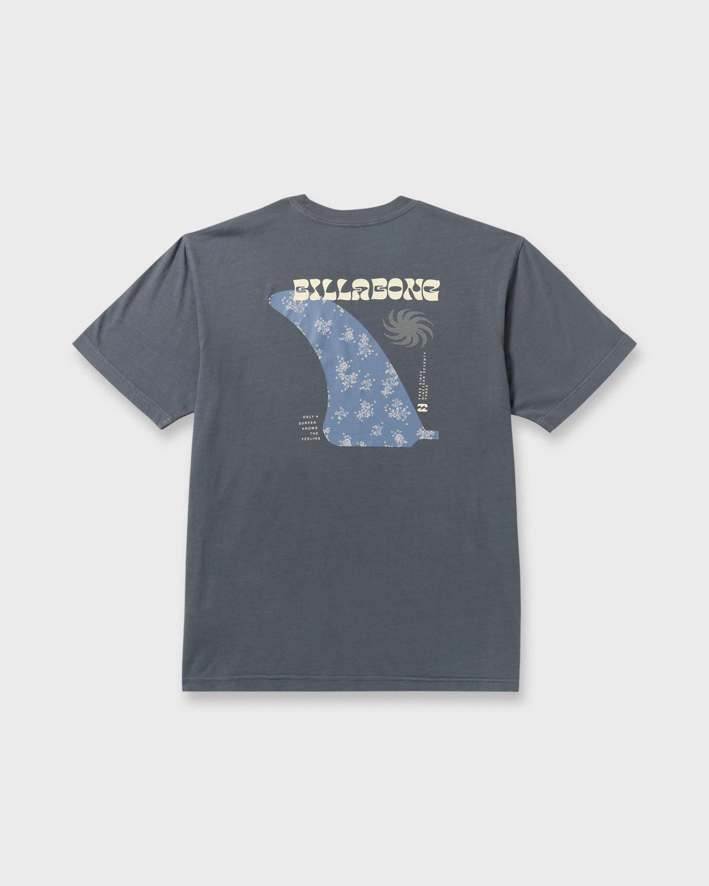 Single Fin Premium Wave Wash Short Sleeve T-Shirt - Midnight Blue