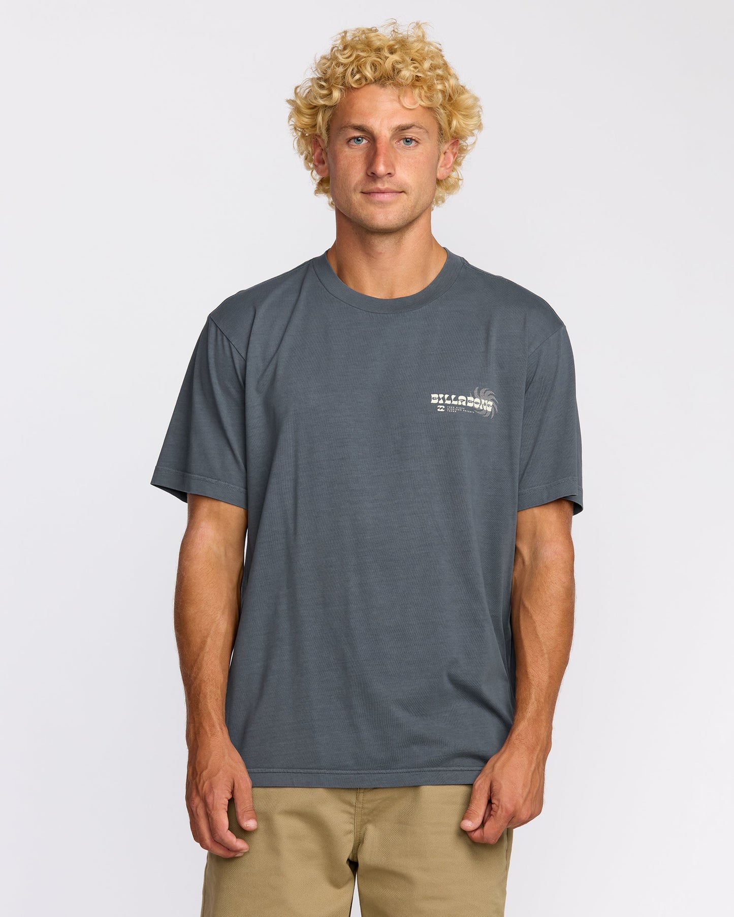 Single Fin Premium Wave Wash Short Sleeve T-Shirt - Midnight Blue