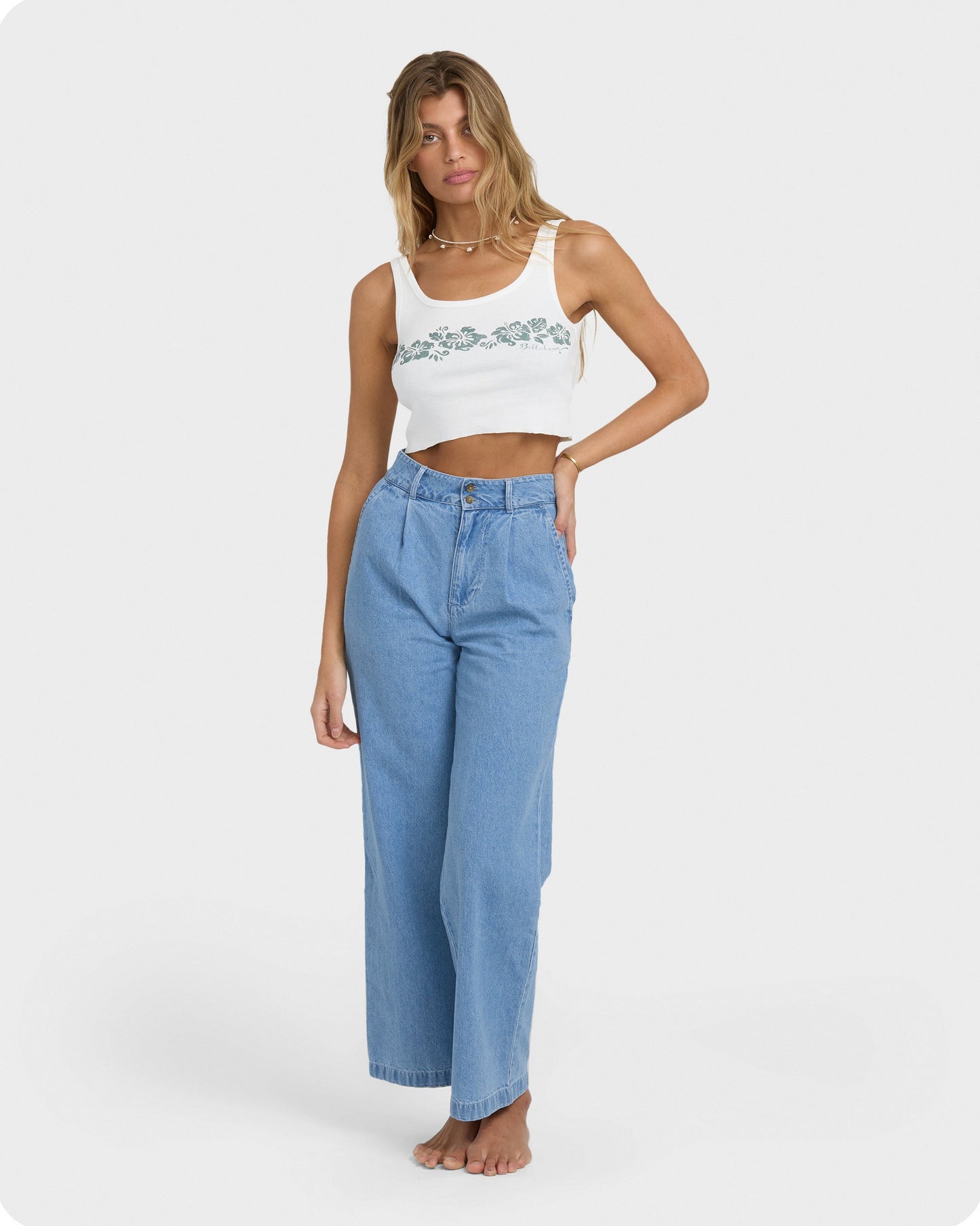 Wave Washed Pants - Sea Blue