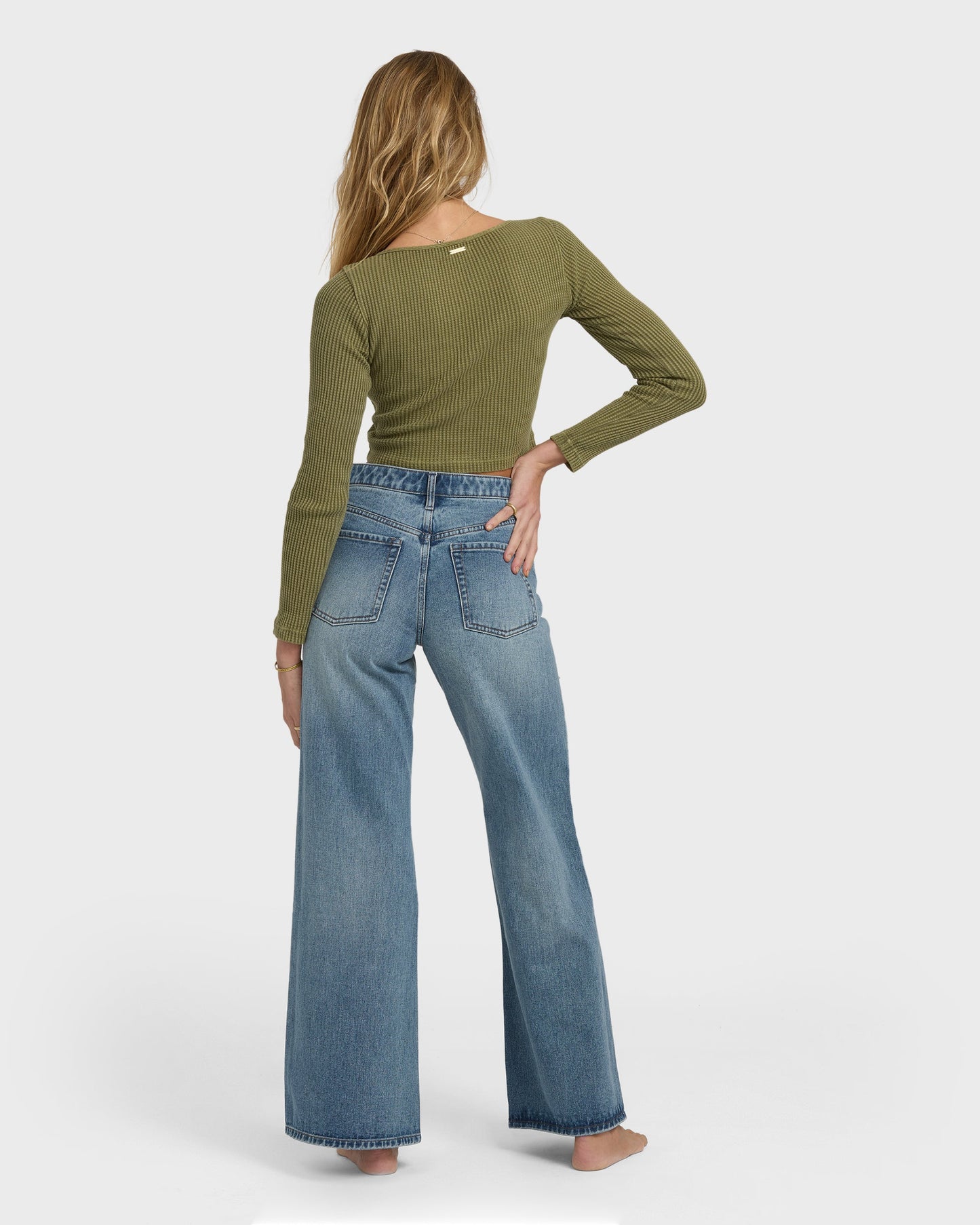 Free Fall High-Waist Denim Pants - Atlantic Deep