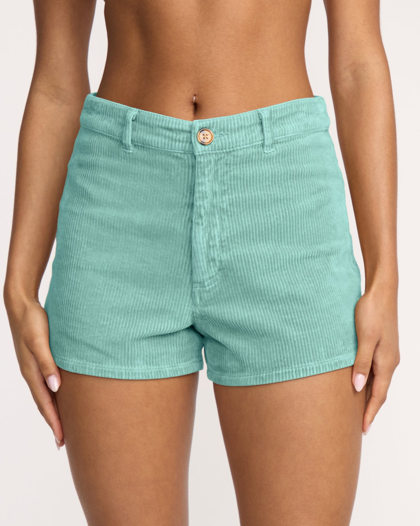 Free Fall Corduroy Shorts - Misty Blue
