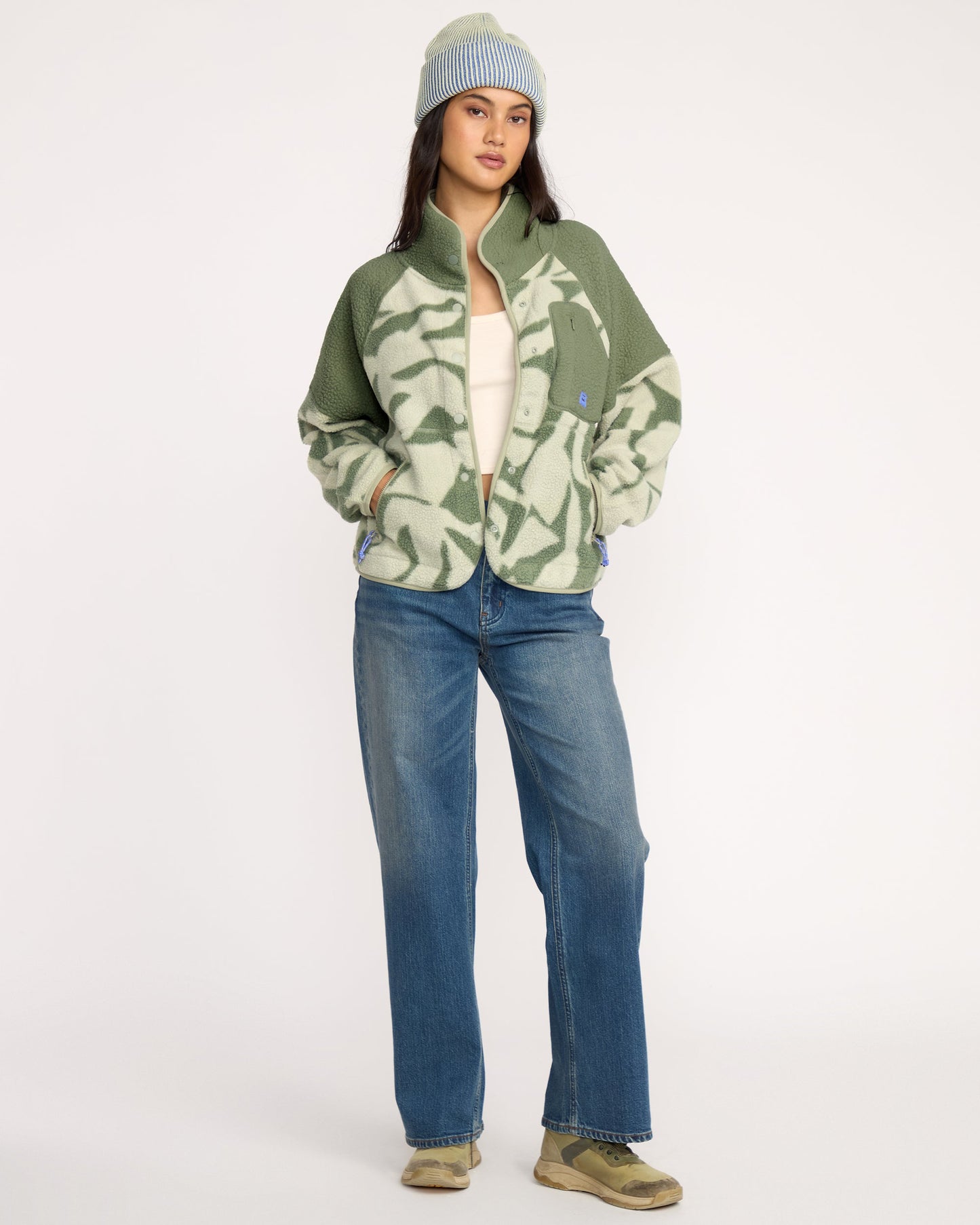 Popoyo Snap Up Jacket - Seagrass