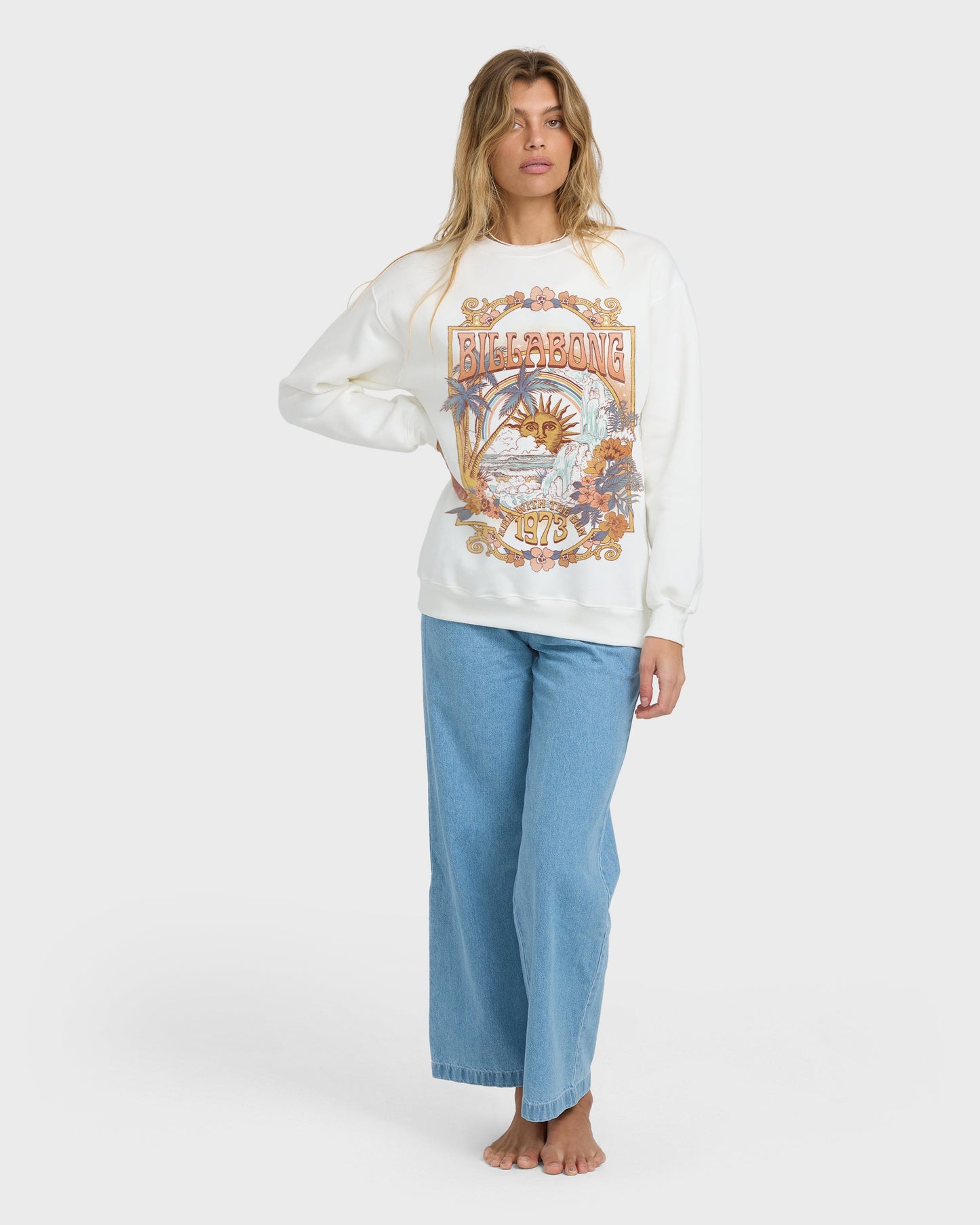 Seaside Dreams Crewneck Sweatshirt - Salt Crystal