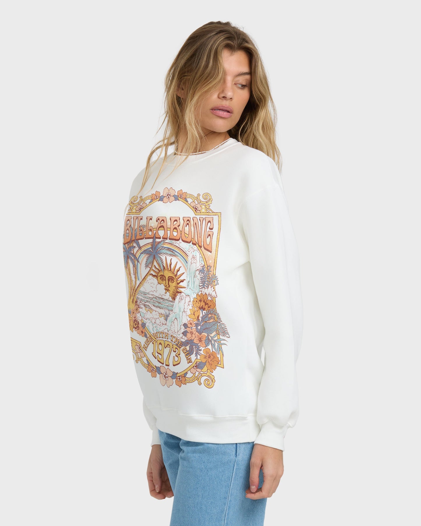 Seaside Dreams Crewneck Sweatshirt - Salt Crystal
