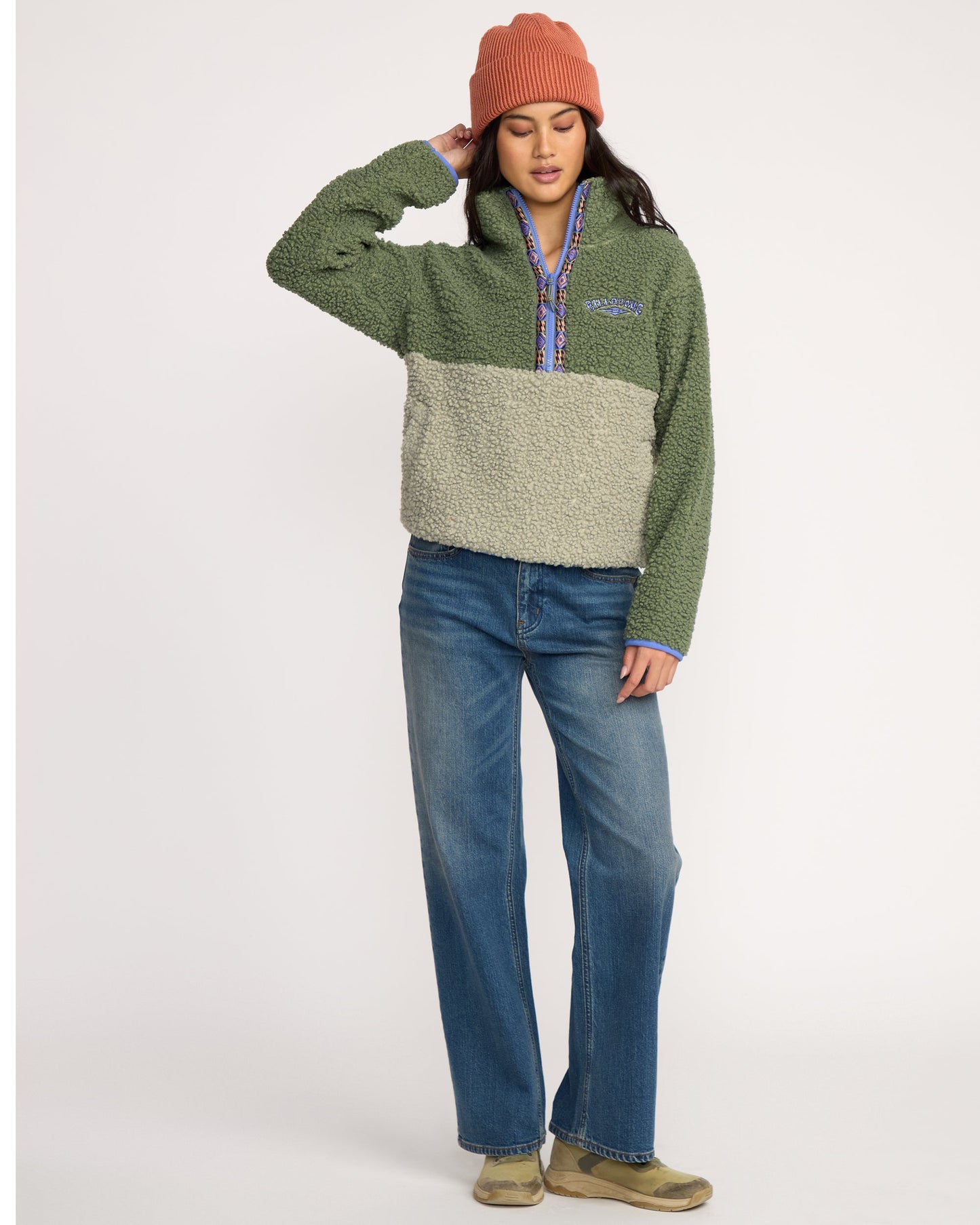 Horizon Mock Neck Half Zip Sweatshirt - Treehugger