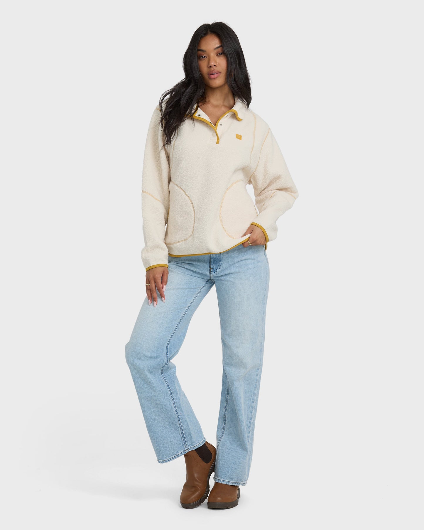 Streamer Half Snap Sweatshirt - Whitecap
