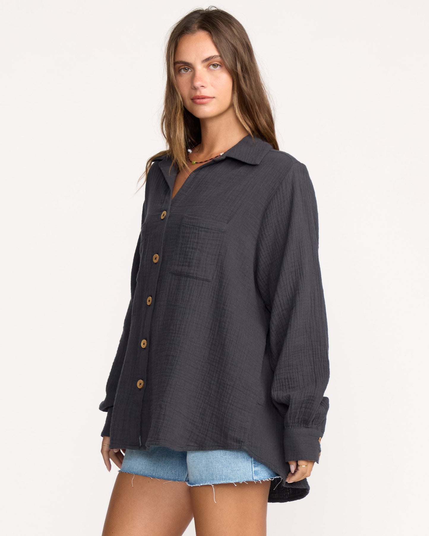 Sweet Swell Long Sleeve Shirt - Black Sands