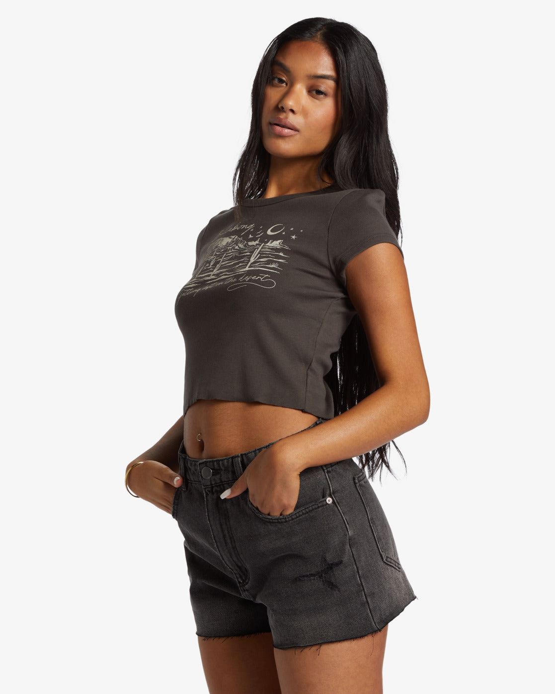 High Tides Denim Shorts - Fade To Black