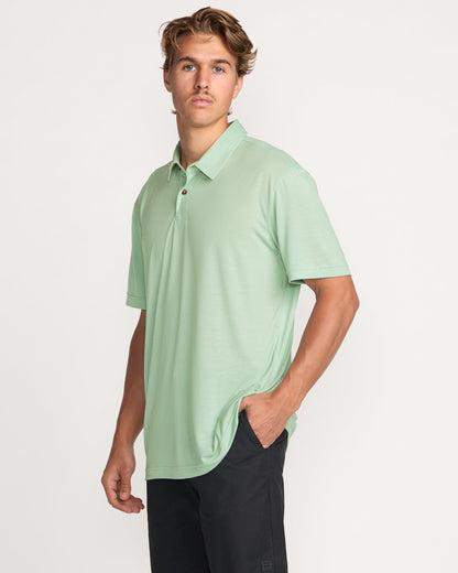 Eclipse Short Sleeve Polo Shirt - Seafoam