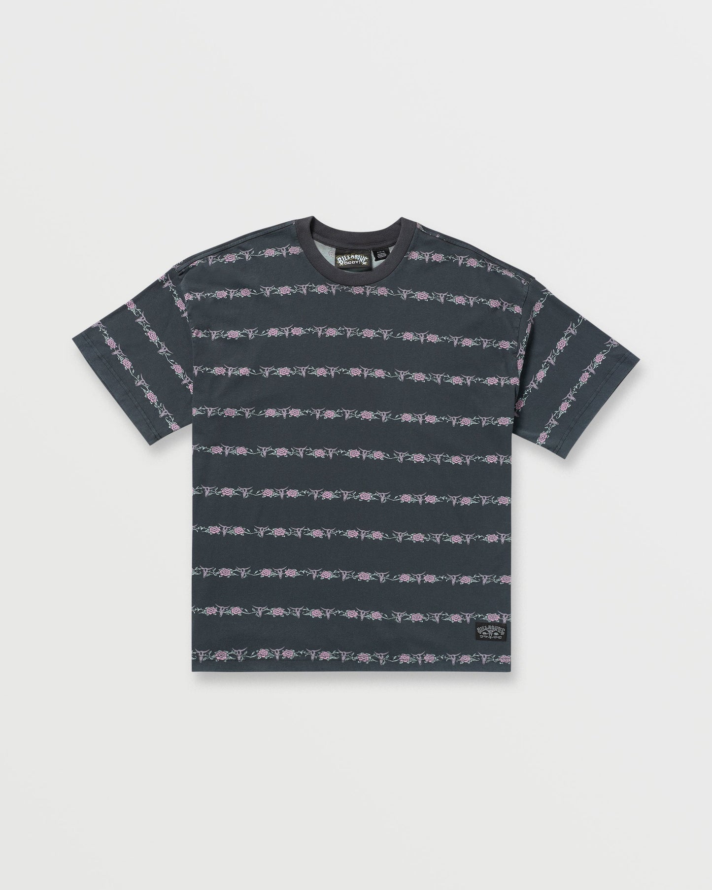 Raging Bull Stripe Tee - Washed Black