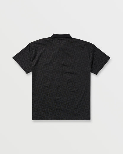 Billabong x Mami Wata Black Star Surf Club Short Sleeve Polo Shirt - Black