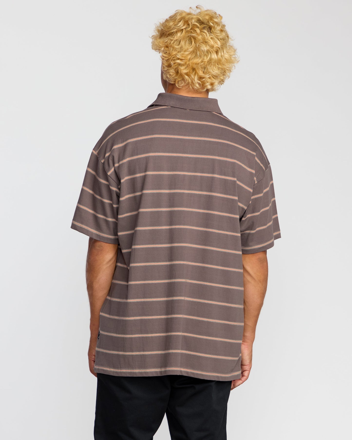 Shibuya Short Sleeve Polo Shirt - Grey Violet