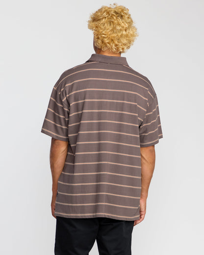 Shibuya Short Sleeve Polo Shirt - Grey Violet