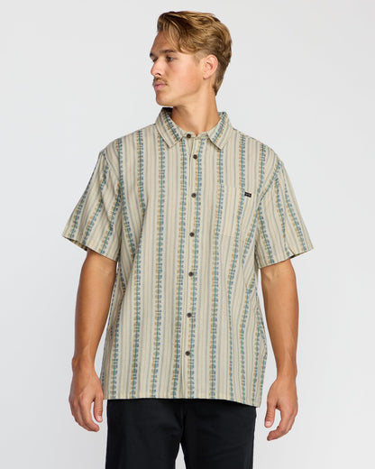 Sundays Jacquard Short Sleeve Shirt - Cream