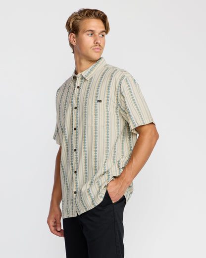 Sundays Jacquard Short Sleeve Shirt - Cream