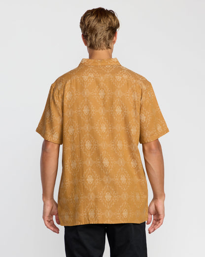 Sundays Jacquard Short Sleeve Shirt - Golden Haze