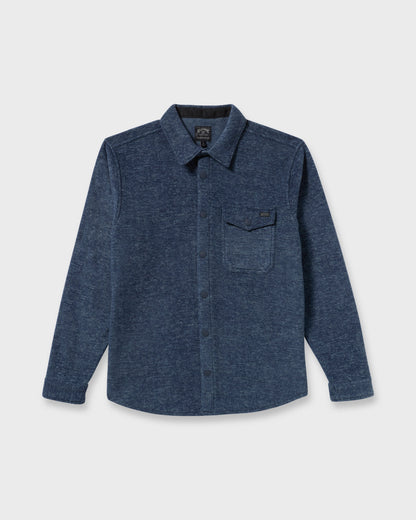 Furnace Long Sleeve Flannel Shirt - Navy