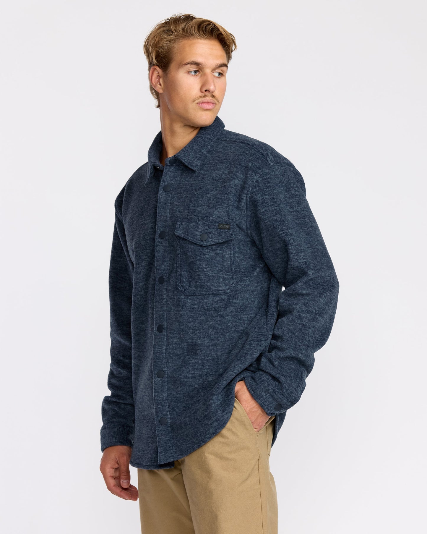Furnace Long Sleeve Flannel Shirt - Navy
