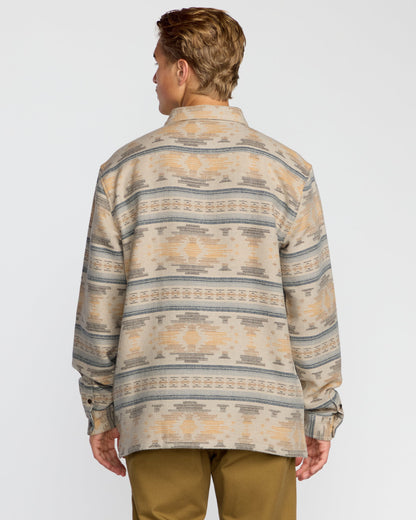 Offshore Jacquard Long Sleeve Flannel Shirt - Sand