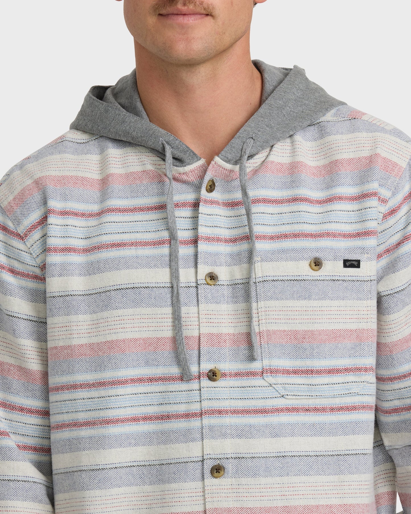 Baja Long Sleeve Flannel Shirt - Off White